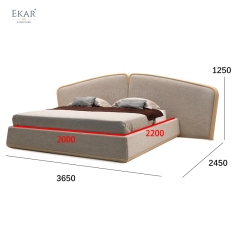 EKAR Ginkgo-Inspired Wide Bed​ Modern bed PM01B10