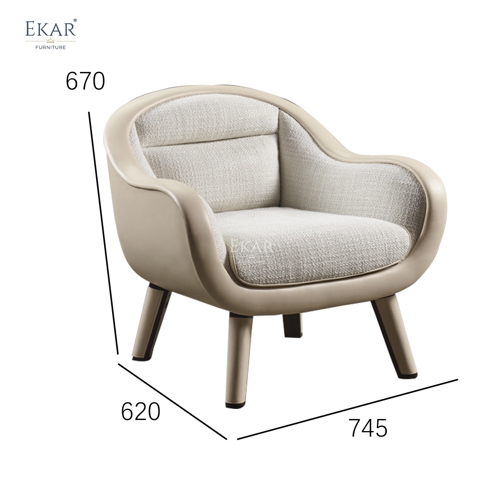 Luxurious modern velvet upholstered chair with gold veneer legs