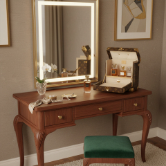 EKAR Atelier Monogram Fragrance Coffret | Gilded Copper Luxury Perfume Display Case