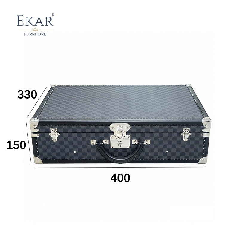 EKAR Executive Monogram Tech Briefcase | Gilded Copper Laptop & Electronics Trunk