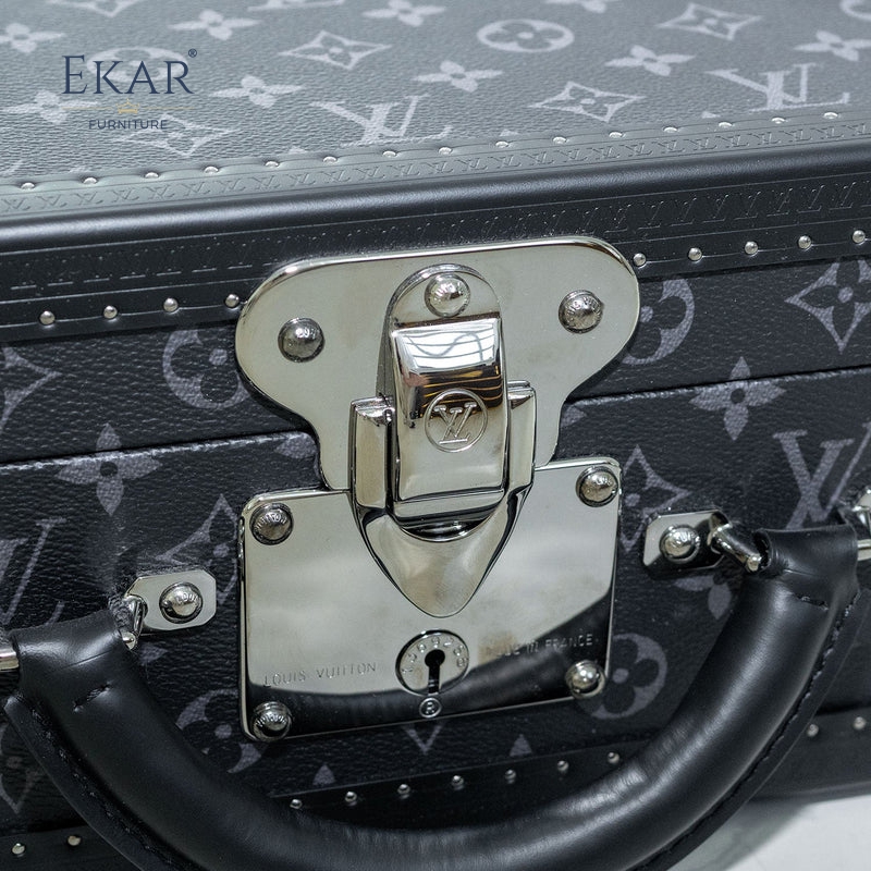 EKAR Executive Monogram Tech Briefcase | Gilded Copper Laptop & Electronics Trunk