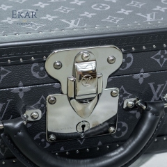 EKAR Executive Monogram Tech Briefcase | Gilded Copper Laptop & Electronics Trunk