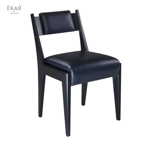 EKAR "Sterling" Leather Back Dining Chair - Quiet Luxury Formal Seating