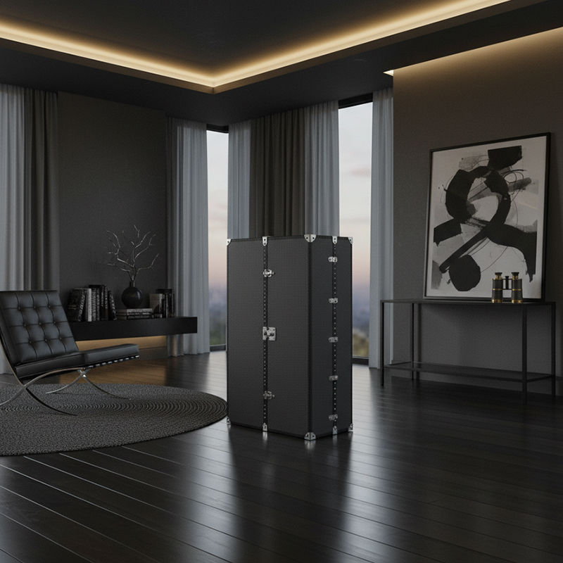 EKAR Eclipse Tower: Luxury Sneaker Display Trunk & High-Capacity Shoe Wardrobe Cabinet