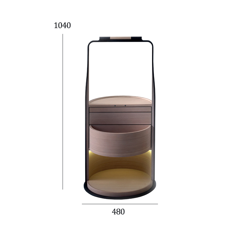 EKAR Sima Bedside Table | Top-Luxury Solid Wood Nightstand with Storage