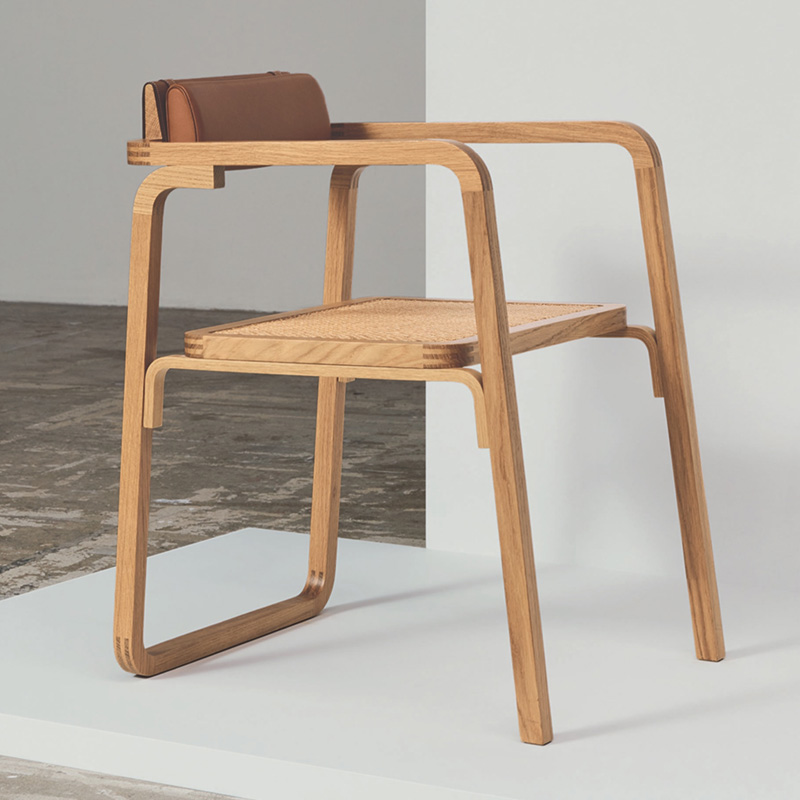EKAR Kora Dining Chair | Top-Luxury Solid Wood, Leather & Rattan Fusion Design