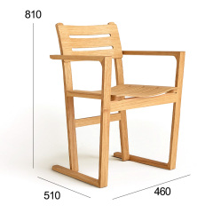 EKAR Equinox Dining Armchair | Top-Luxury Solid Wood with Genuine Leather Details
