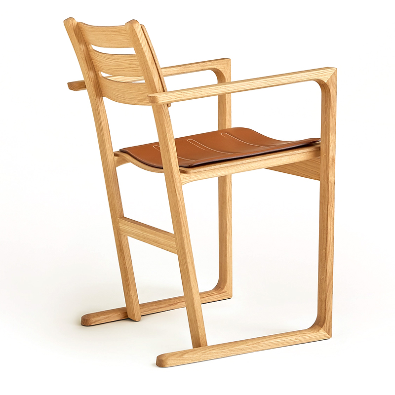 EKAR Equinox Dining Armchair | Top-Luxury Solid Wood with Genuine Leather Details