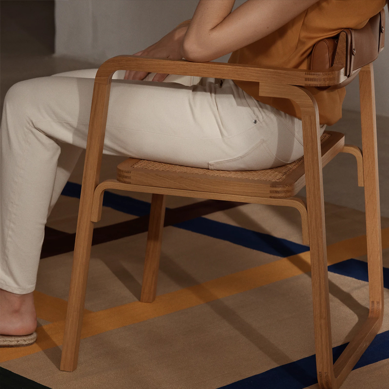 EKAR Kora Dining Chair | Top-Luxury Solid Wood, Leather & Rattan Fusion Design