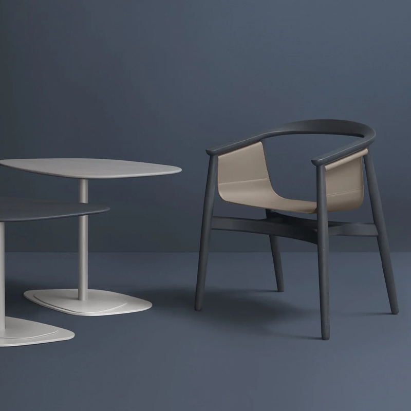 EKAR Zenith Dining Chair | Top-Luxury Solid Wood with Genuine Leather Details
