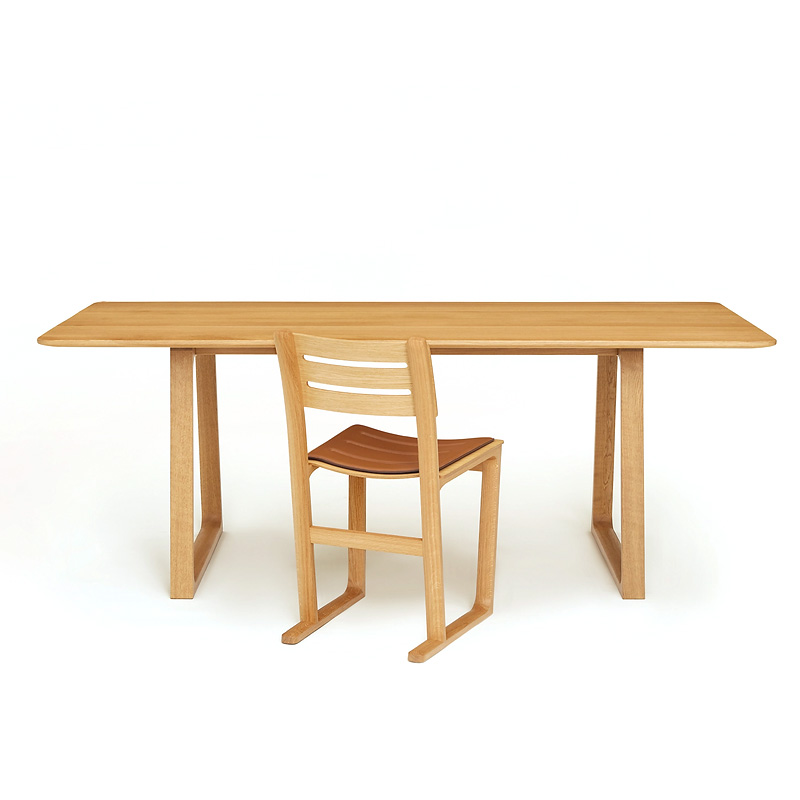 EKAR Aspen Solid Oak Dining Chair | Minimalist Saddle Leather Seat & Natural Wood Frame