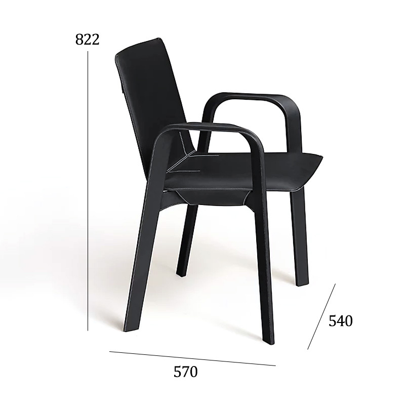 EKAR Sella Dining Chair | Top-Luxury Solid Wood with Full Genuine Leather Wrap