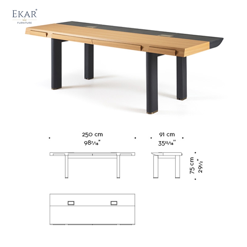 EKAR "Nexus" Executive Desk - Seriously Stylish Modern Wood & Metal Office Furniture