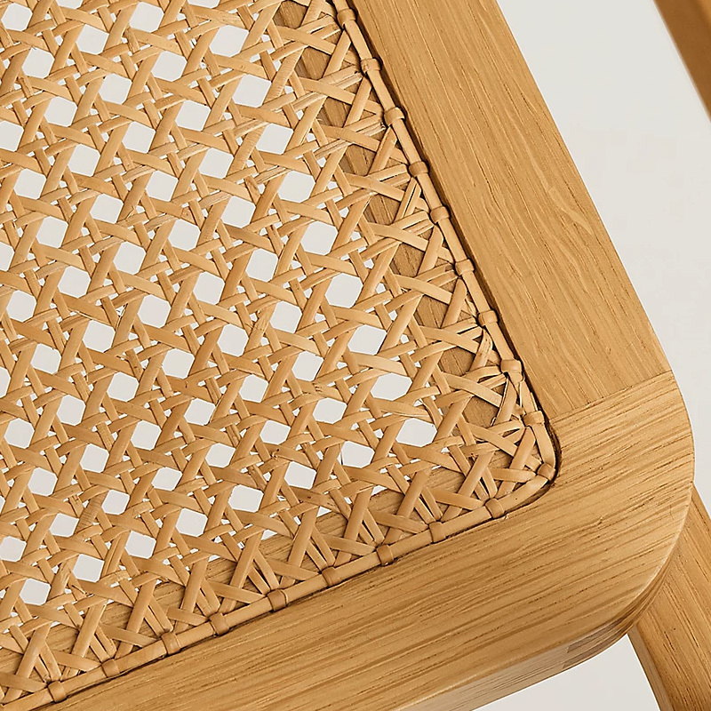 EKAR Kora Dining Chair | Top-Luxury Solid Wood, Leather & Rattan Fusion Design