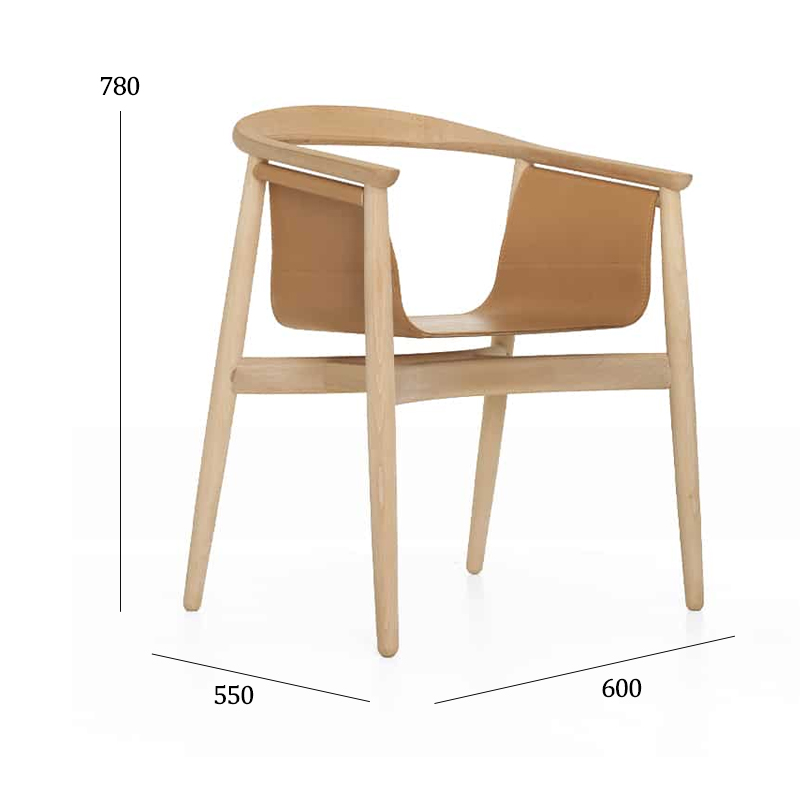 EKAR Zenith Dining Chair | Top-Luxury Solid Wood with Genuine Leather Details