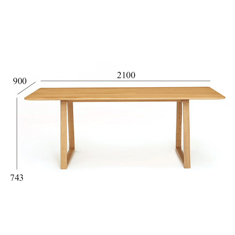 EKAR Solara Long Dining Table | Top-Luxury Solid Wood (Fabric/Leather Base Optional)