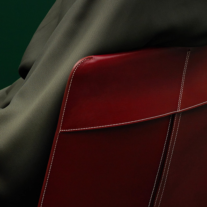 EKAR Sella Dining Chair | Top-Luxury Solid Wood with Full Genuine Leather Wrap