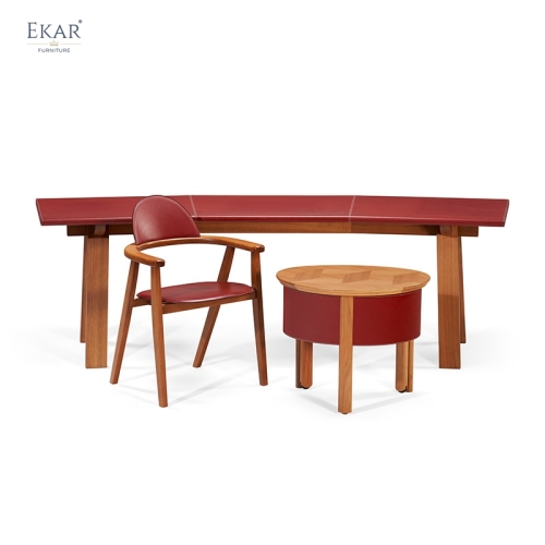 EKAR Lyra Dining Chair | Top-Luxury Solid Wood with Genuine Leather Accents