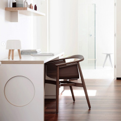 EKAR Zenith Dining Chair | Top-Luxury Solid Wood with Genuine Leather Details