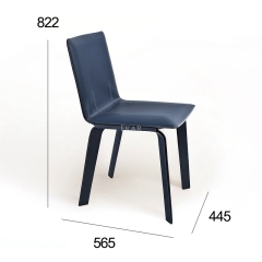EKAR Obsidian Saddle Leather Dining Chair | Modern Solid Wood & Metal Reinforced Structure for Luxury Interiors