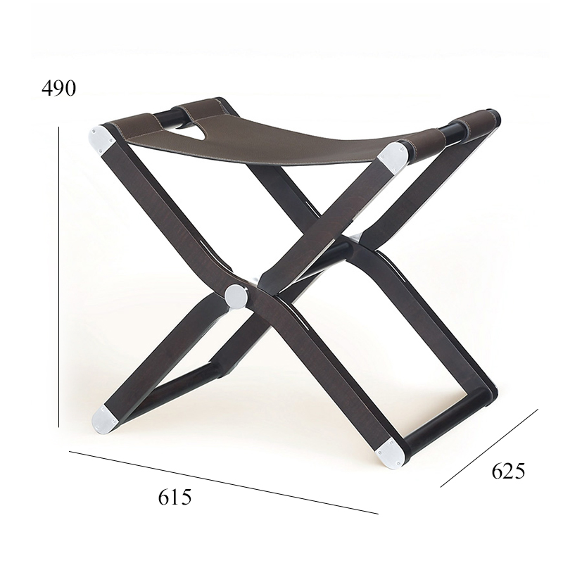 EKAR Calista Stool | Top-Luxury Solid Wood Frame & Genuine Leather Seat