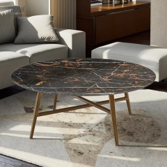EKAR Novara Coffee Table | Top-Luxury Stone Top & Solid Wood Frame – Elegance for Premium Living Spaces