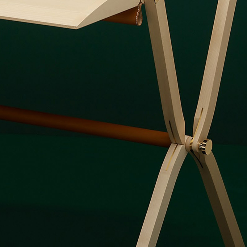 EKAR Seraphina Writing Desk | Top-Luxury Solid Wood with Leather & Metal Accents