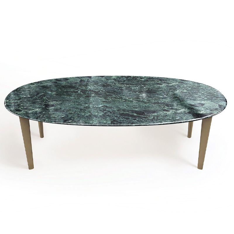 EKAR Lira Round Dining Table | Top-Luxury Natural Marble Top & Leather-Wrapped Legs
