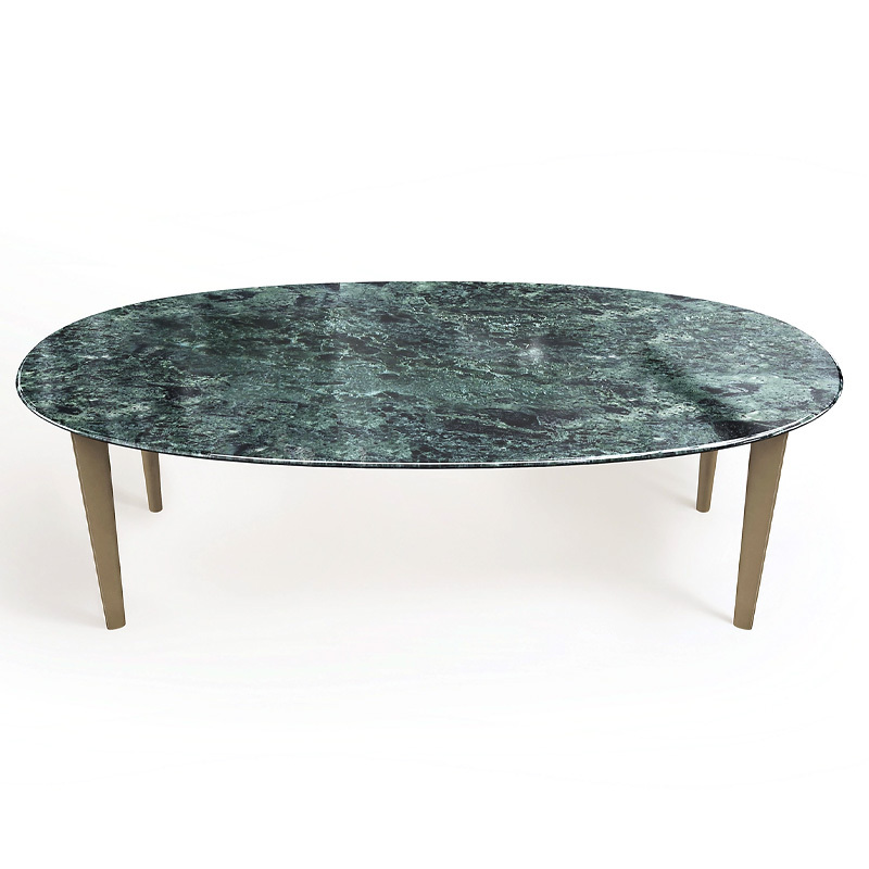 EKAR Lira Round Dining Table | Top-Luxury Natural Marble Top & Leather-Wrapped Legs