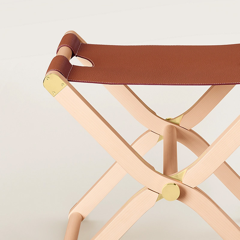 EKAR Calista Stool | Top-Luxury Solid Wood Frame & Genuine Leather Seat