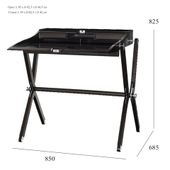 EKAR Seraphina Writing Desk | Top-Luxury Solid Wood with Leather & Metal Accents