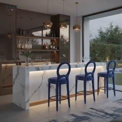 EKAR "Zenith" Modern Upholstered Bar Stool - Designer Restaurant Furniture