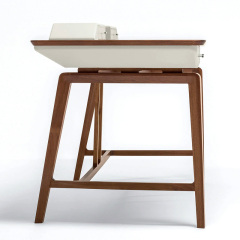 EKAR Thalia Writing Desk | Top-Luxury Solid Wood & Leather Fusion Design