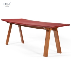 EKAR Veyra Writing Desk | Top-Luxury Solid Wood with Genuine Leather Accents