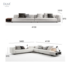Metal Frame Single-Arm Modular Sofa Customizable Comfort and Style