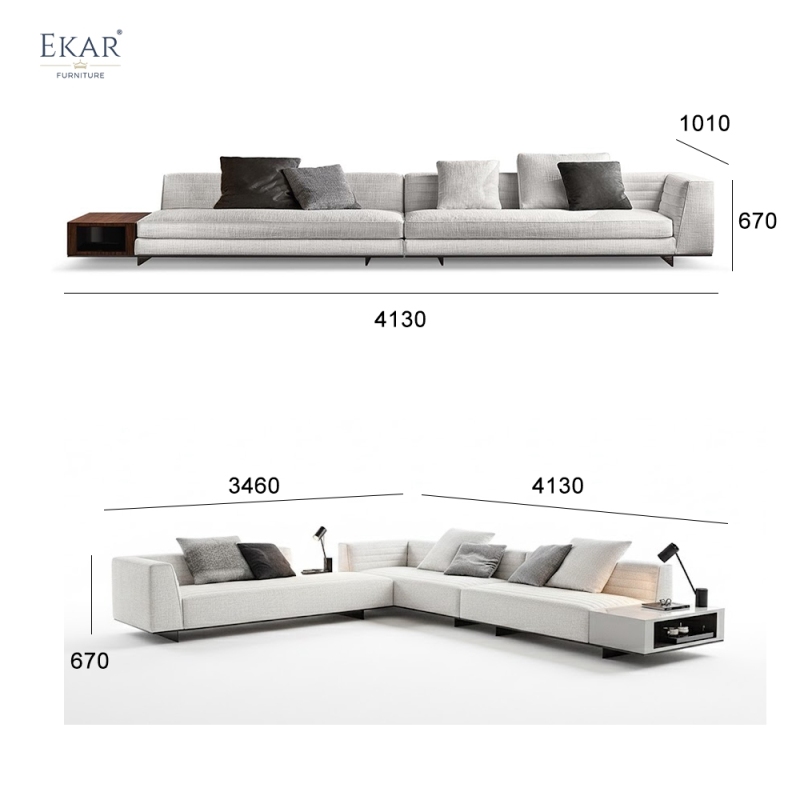 Metal Frame Single-Arm Modular Sofa Customizable Comfort and Style