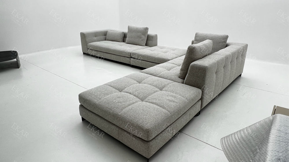 Ekar Furniture Armrest and Metal Leg Sofa