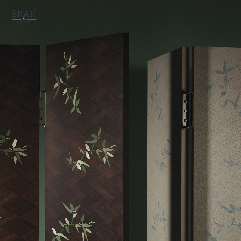EKAR "Opus" Designer Folding Screen - Luxury Wood Veneer Living Room Furniture