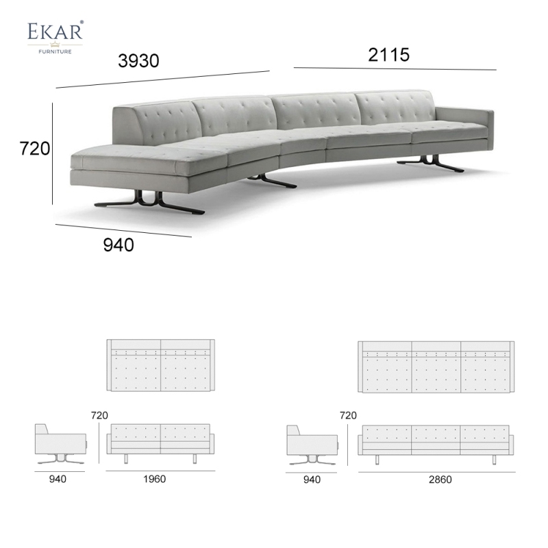 EKAR "Stratos" Modern Minimalist Modular Sofa - Luxury Living Room Furniture