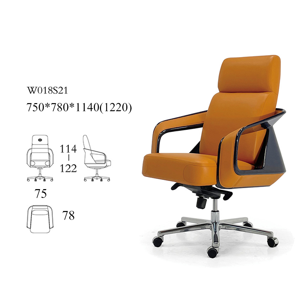 EKAR FURNITURE light luxury series leather and carbon fiber office chair