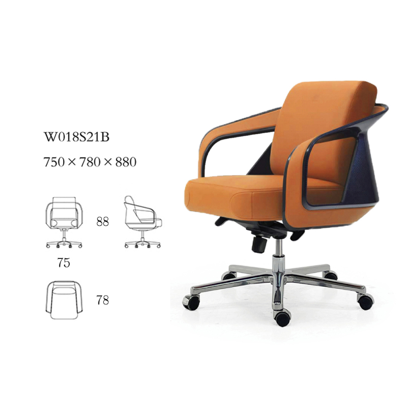 EKAR FURNITURE light luxury series leather and carbon fiber office chair