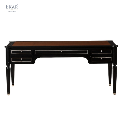 EKAR "Hudson" Solid Wood Executive Writing Desk – Luxury Home Office Furniture
