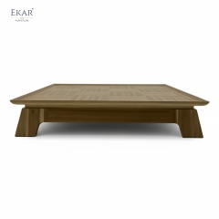 EKAR Vera Solid Wood Coffee Table – Large Living Room Centerpiece