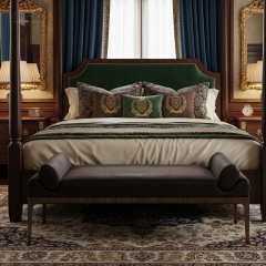 EKAR "Cosmo" Upholstered Bench - Contemporary Metal Base Bedroom Furniture