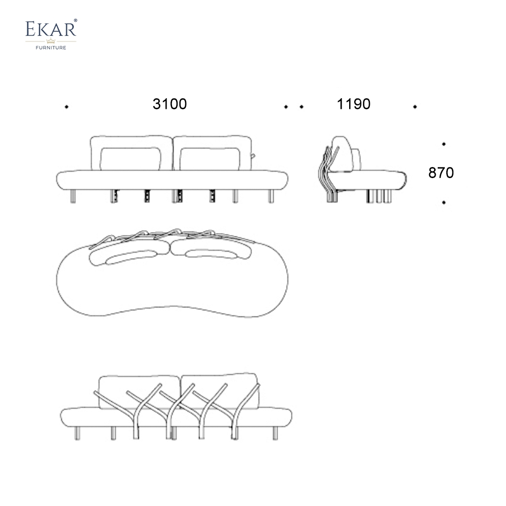 EKAR Les Branches-Inspired Sofa​ modern sofa living room
