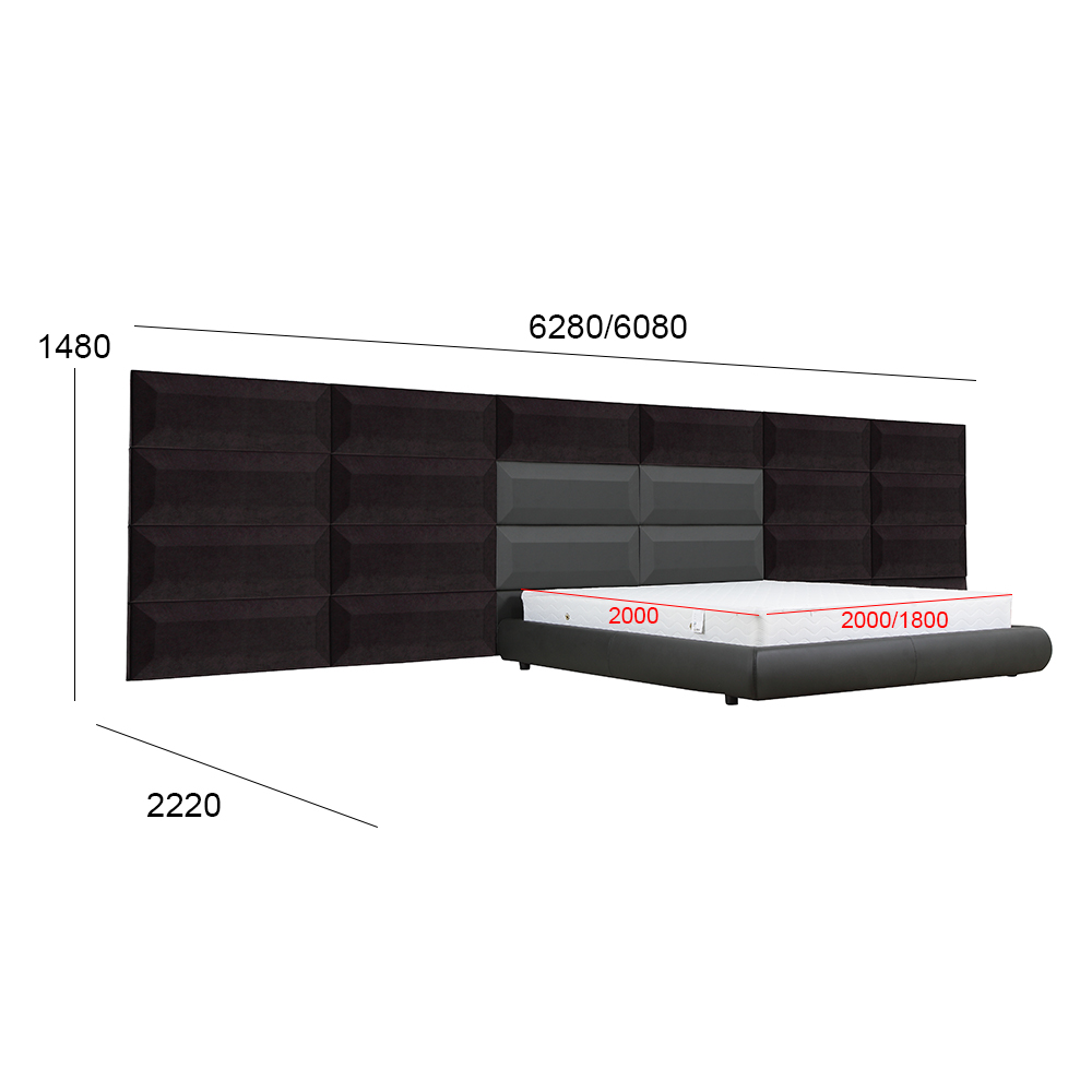 Solid Wood Multilayer Panel Modular Screen Bed