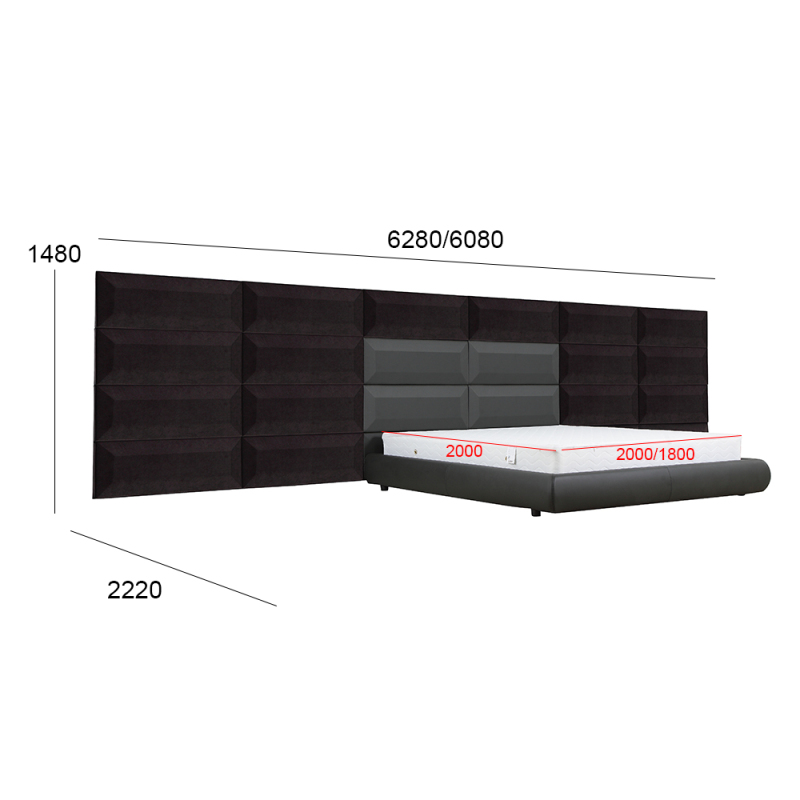 Solid Wood Multilayer Panel Modular Screen Bed