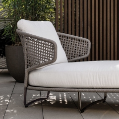 Modern Lounge Ourdoor Sofas with Metal Legs Luxury Outdoor Furniture