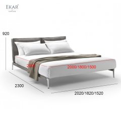 Modern Bed with Metal Frame