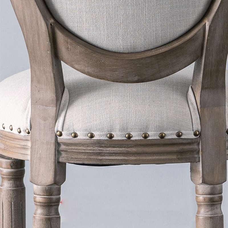EKAR Provence French Country Cane Back Bar Stool with Distressed Wood Finish